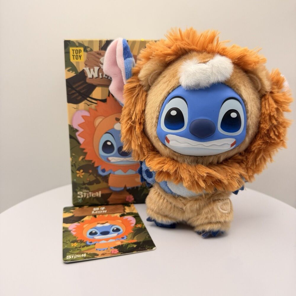 TOPTOY Stitch Wild Animal Series Blind Box Plush Pendant - Confirmed Lion Stitch